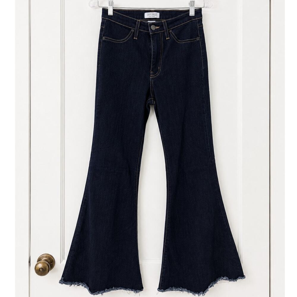 Judy Blue High Rise Extreme Bell Bottom Flare Jeans Women’s Size 5/27 Dark Wash
